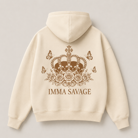 Savage Queen Script Oversized Hoodie