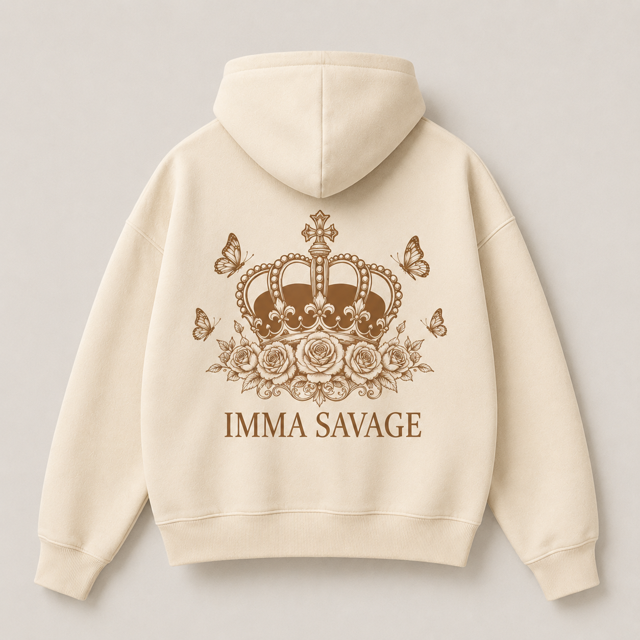 Savage Queen Script Oversized Hoodie